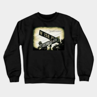 158th Place & Greenwood Avenue1, Shoreline, Washington by Mistah Wilson Crewneck Sweatshirt